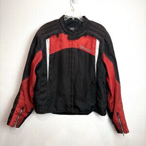 Scorpion EXO‎ Mens Motorcycle Jacket Size XL Removable Liner + Jacket Red Black